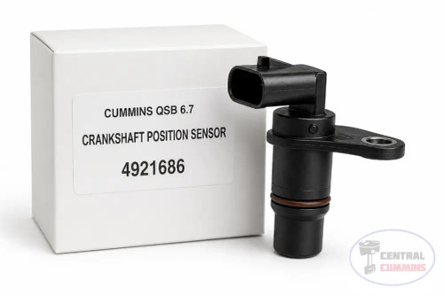 سنسور دورخوان میللنگ سر صاف موتور کامینز QSB 6.7 شماره فنی 4921686 برند اصلی کامینز روی زمینه استودیویی سفید