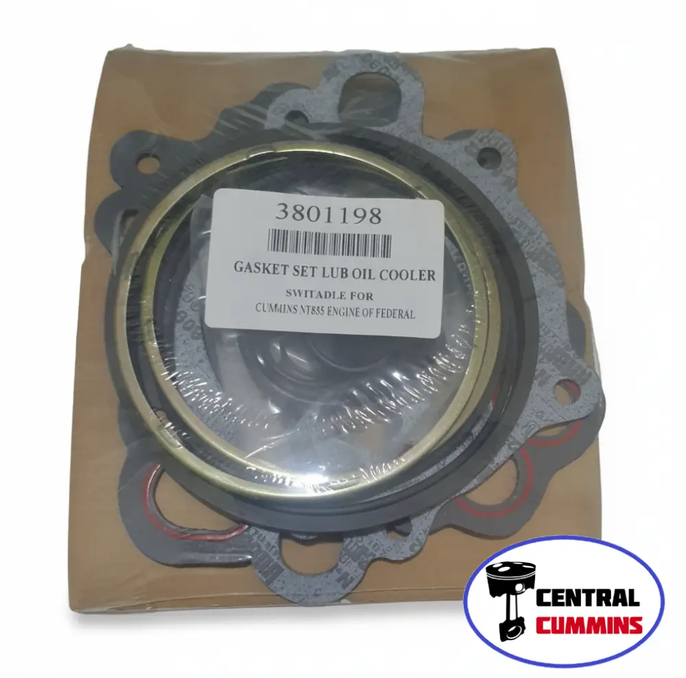 کیت کامل کولر روغن موتور کامینز NT855 شامل هوزینگ، واشرها و اتصالات، ساخت فدرال چین.